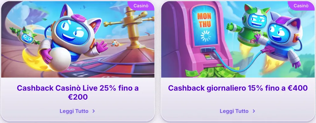 RoboCat casino Bonus di benvenuto